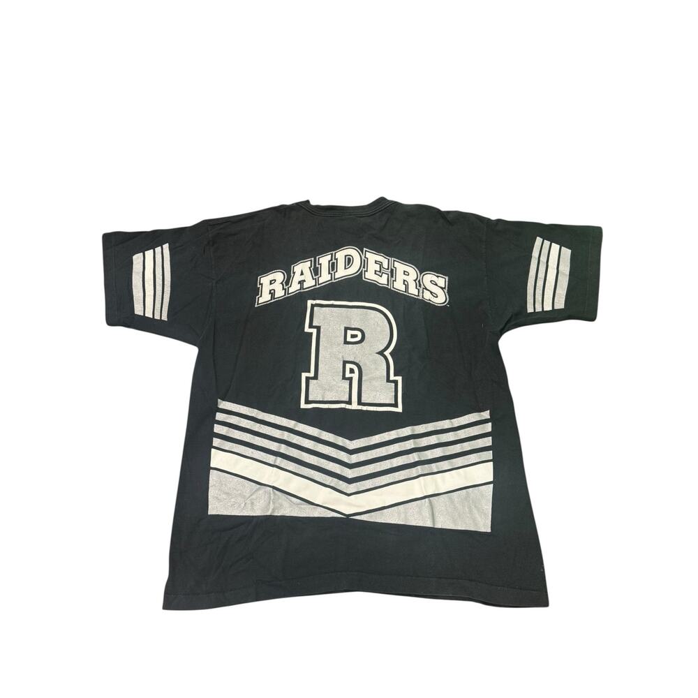 Vintage Oakland Raiders “R” Graphic T-Shirt - Black/Silver
